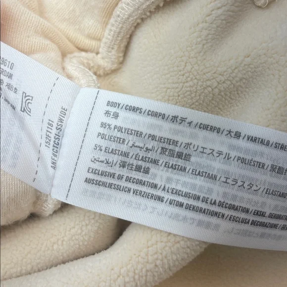 Abercrombie & Fitch Cozy Corduroy Cream Fleece Shacket Jacket Sz S - Picture 13 of 14